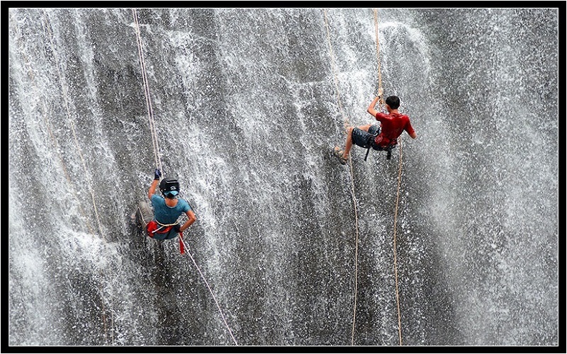 Water rappelling – Printed in Asia’s leading photography magazine